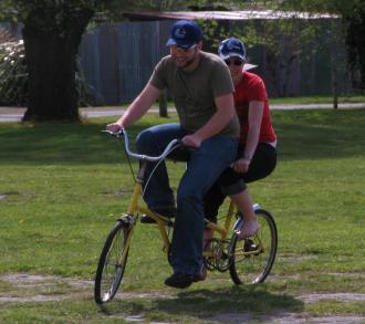 Chris and Jane on bike