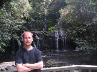 Me (Ryan Hellyer) in front of the Purakenui falls