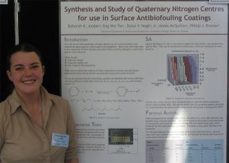 Debbie Jordan with her poster